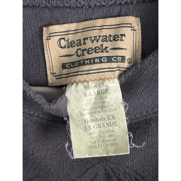 VTG CLEARWATER CREEK Timber Wolf Sweatshirt XL Men’s Adult Nature Y2K Sweater - Picture 4 of 6